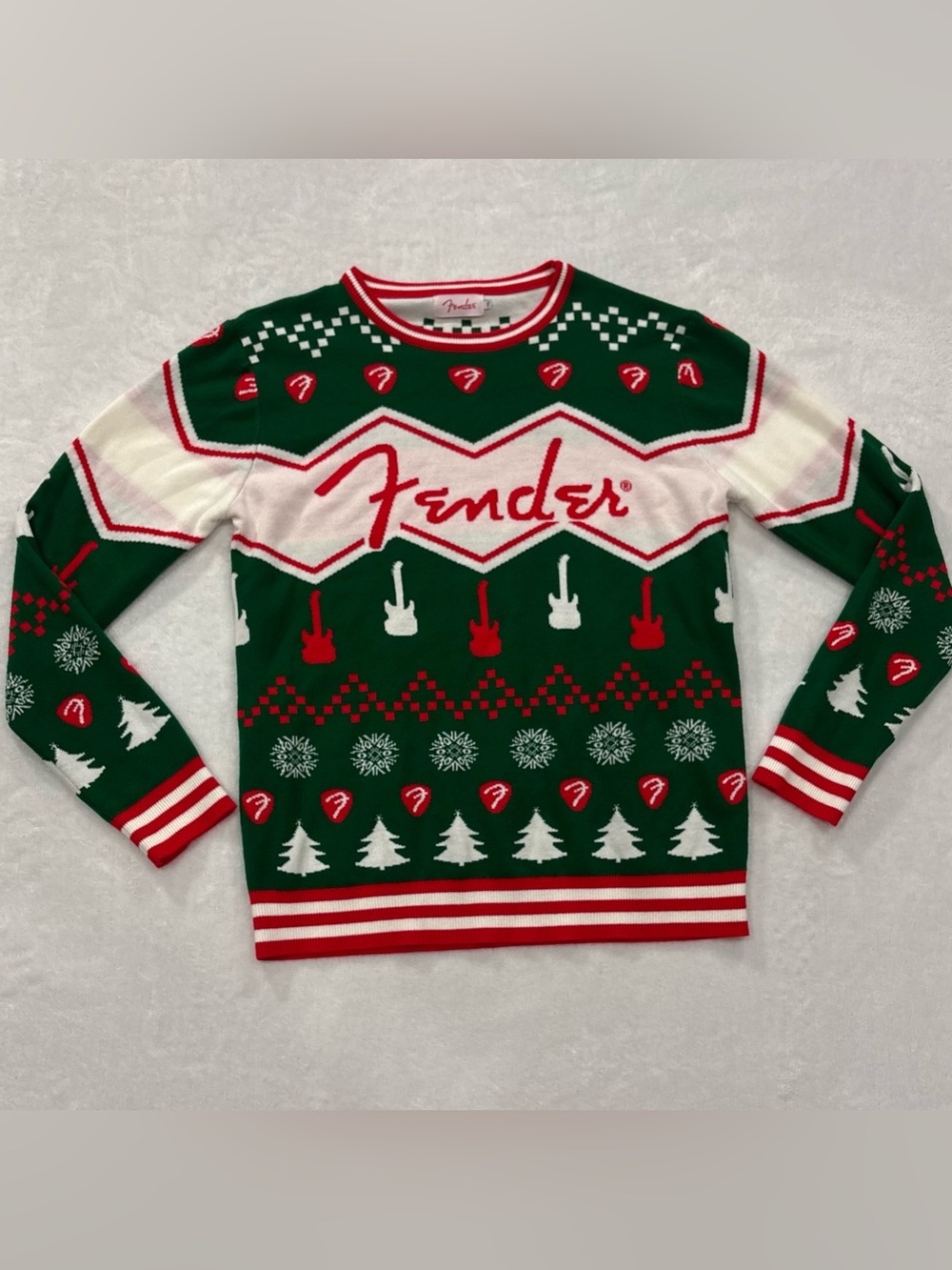 Fender Guitars Crewneck Christmas Sweater Men’s Size 2XL